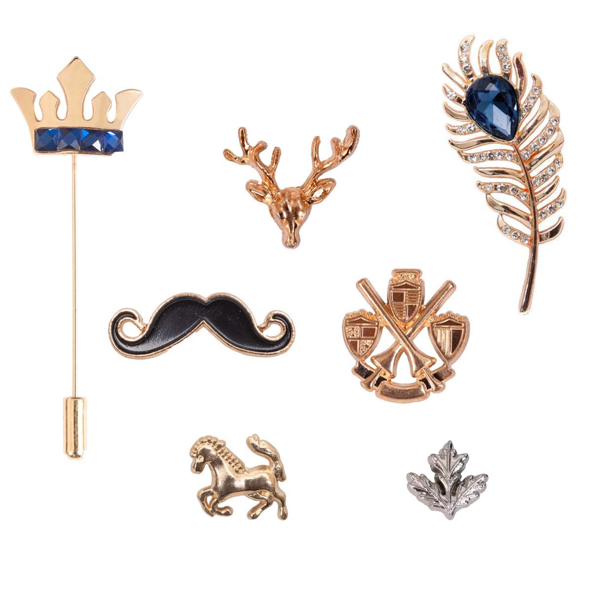 Combo of Vibhavari Mens Brooch/Lapel Pin (Pack of 7) (B07F8WM38S) Amazon Price History, Amazon Price Tracker