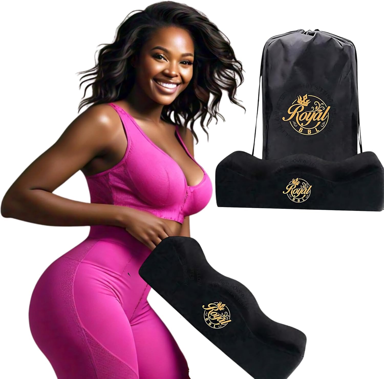 Booty Pillow After Surgery - Butt Lift Recovery Support Cushion | Ultra Comfortable with 3 Layers for Maximum Support Post-Surgery Sitting – Best Pillow Dr. Approved by Royal Comfort