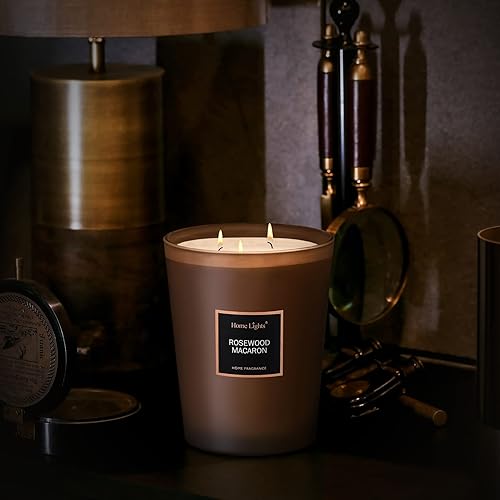 Miniatura 4 de HomeLights Velas perfumadas Vela en tarro grande, 33.3 onzas Velas de aromaterapia de soja natural, hasta 70 horas de tiempo de combustión con 3
