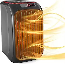 Aquecedor Elétrico Residencial 1200W Alto Poder PTC Cerâmico 3 3S Aquecimento Rápido Silencioso Mesa Display de Temperatura LED com Controle por Botão