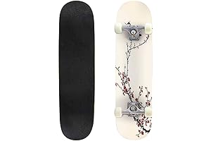 Cherry Blossom Bird Skateboard: Blossoming Grace on Every Ride