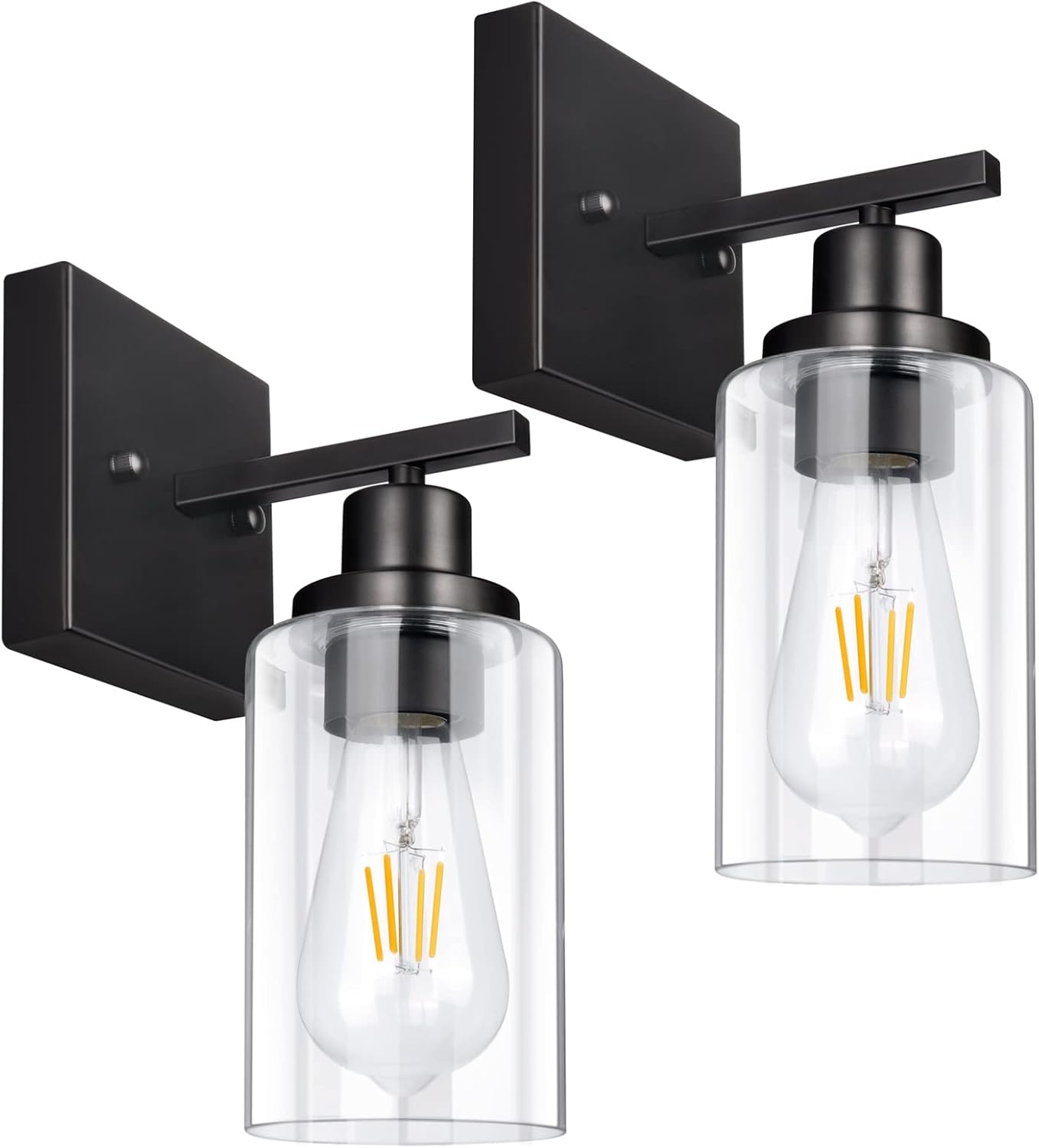 Lámpara De Pared Interior, JSXing Apliques De Pared Con Pantalla De