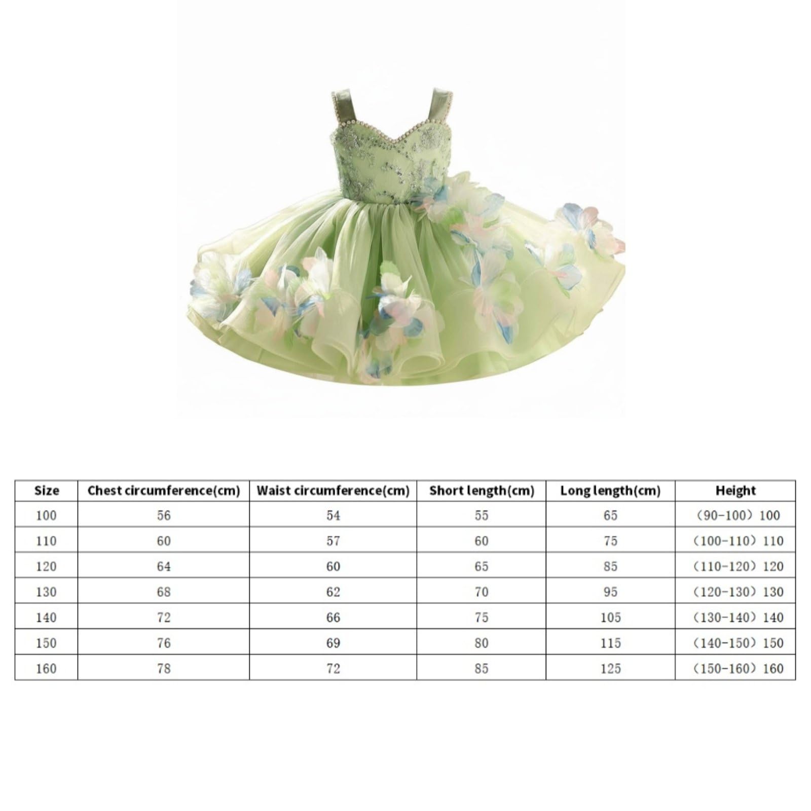 Sharplace Vestido de Fiesta para Niña Vestido Traje Gala con Volumen Dramático Apliques Florales y Cola de Adecuado para Bodas Comuniones Desfiles Sesiones de Fotos