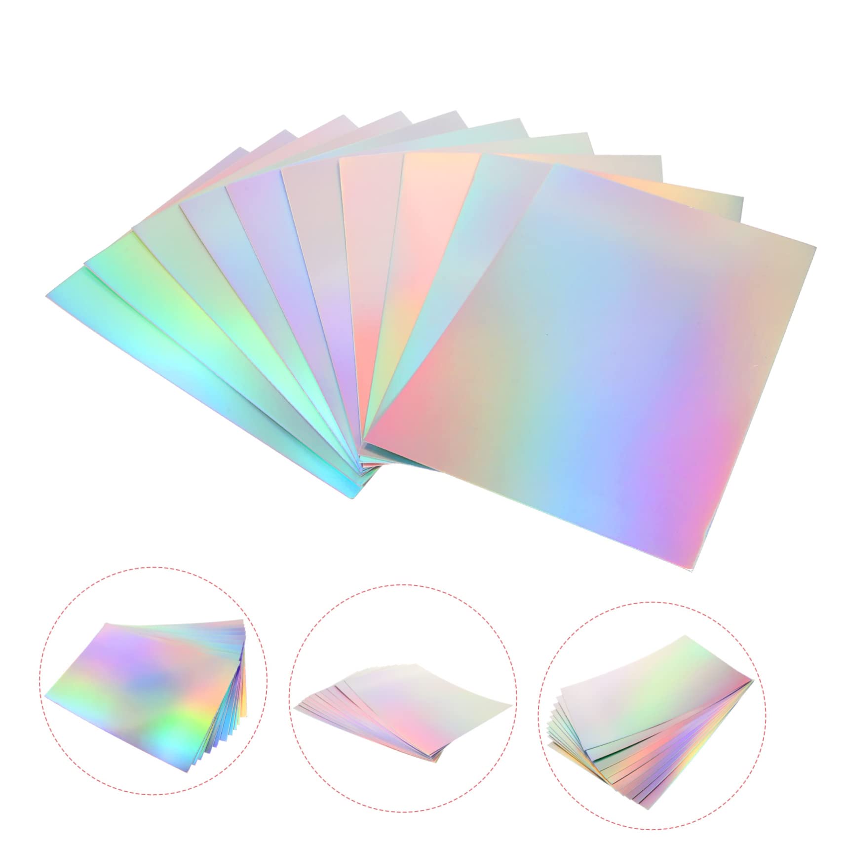 50 Feuilles de Papier Décoratif Pliable A4 pour Travaux Manuels, Papier Cartonné Facile à Utiliser, pour Projets Artistiques et Découpage Créatif