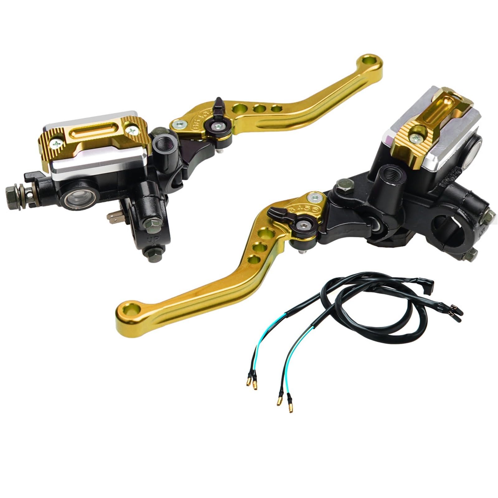 IUKMR Motorcycle Clutch Brake Lever 7/8" Motorcycle Handlebar Master Cylinder Levers Handle Hydraulic Brake Pump Clutch(G)