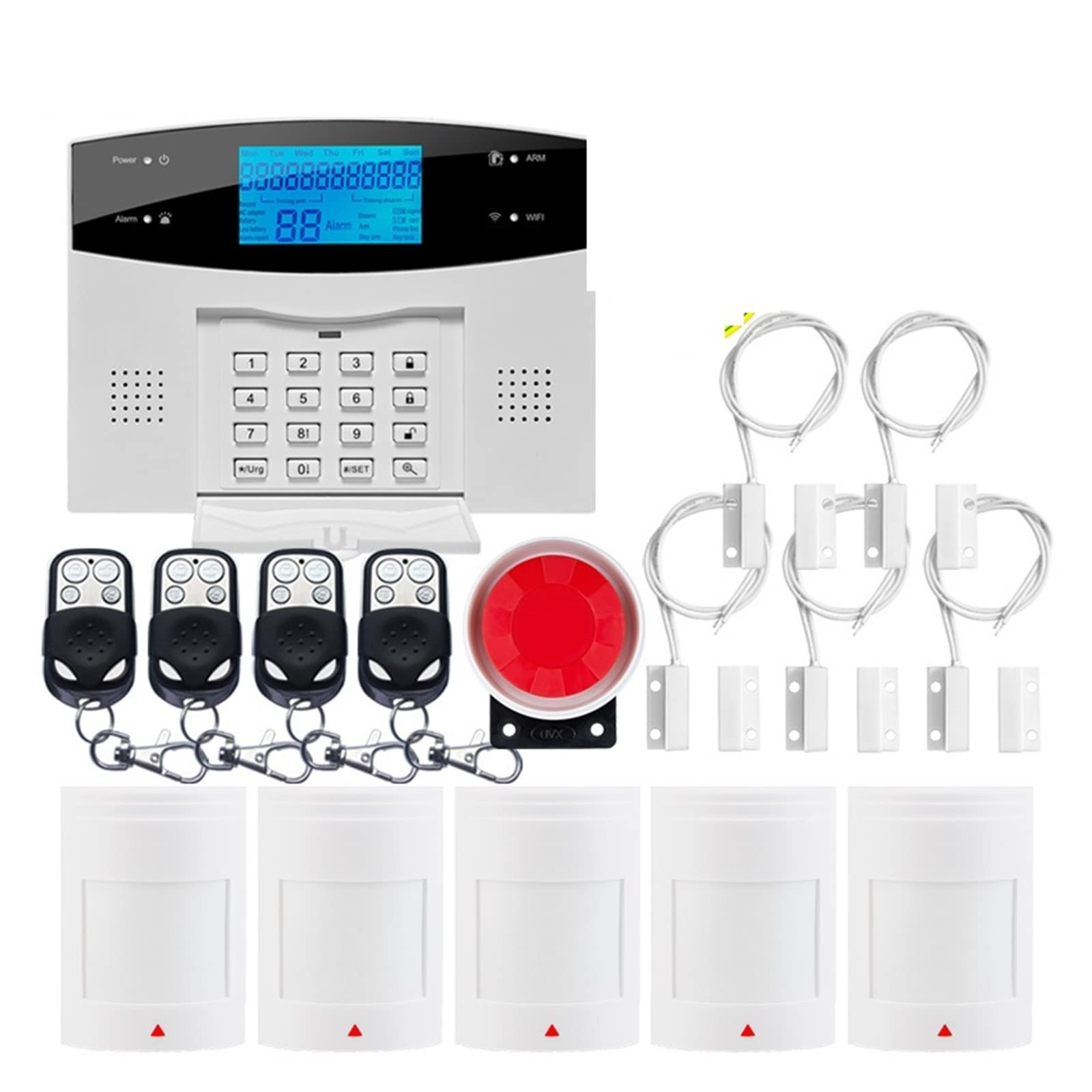 CUDTAPI Wireless GSM Home Security Alarm System For Tuya APP With Motion Sensor Detector Compatible(G2BW20)