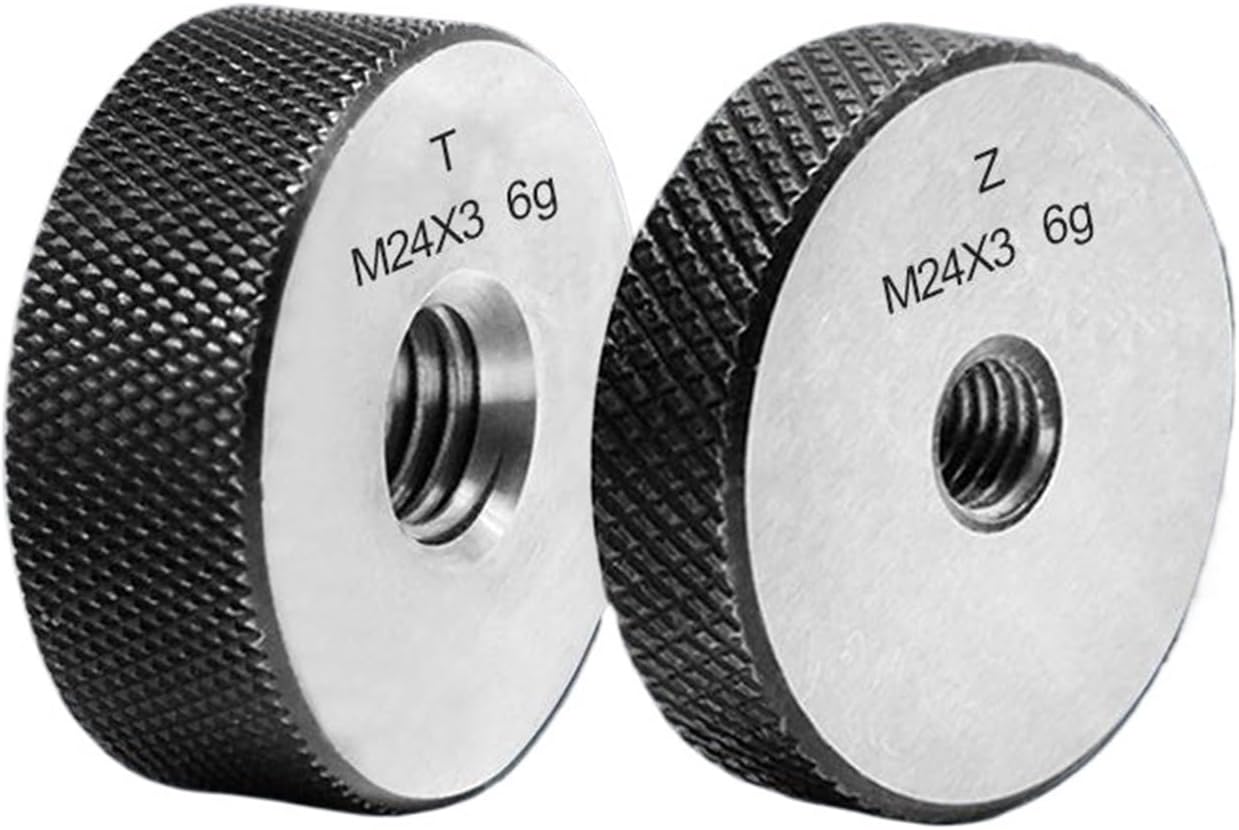 Ring Gauge 1SET(1*GO+1*NOGO) M51-M72 Metric Fine Tooth Thread Ring Gauge 6g Measure Tool(M56X5.5 6g T Z)