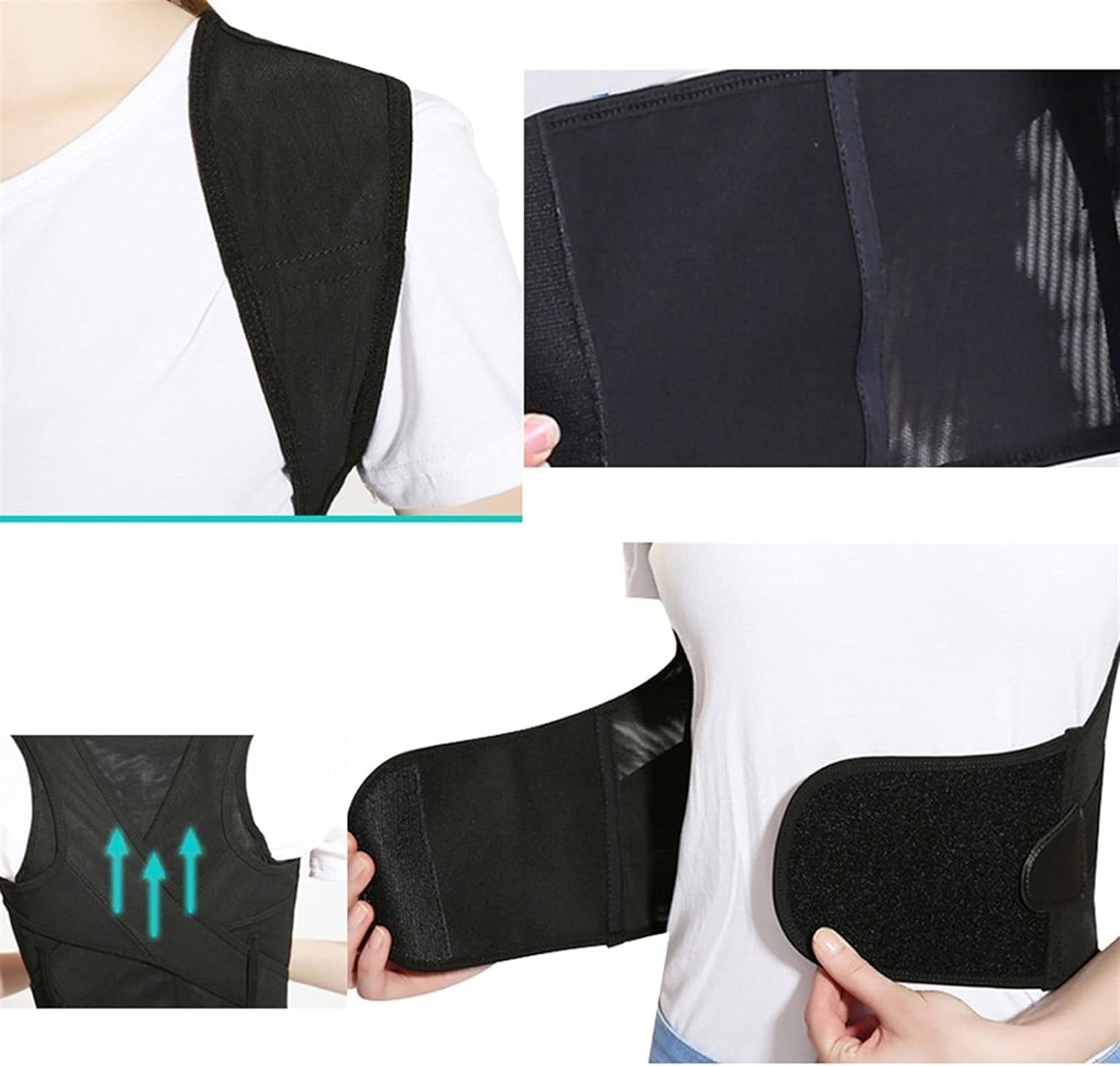 Corrector de Postura para Mujeres y Hombres, Faja enderezadora de Espalda, cinturón de Soporte Lumbar con Soporte de Metal para Alivio del Dolor de Espalda, Cuello y Hombros, mej