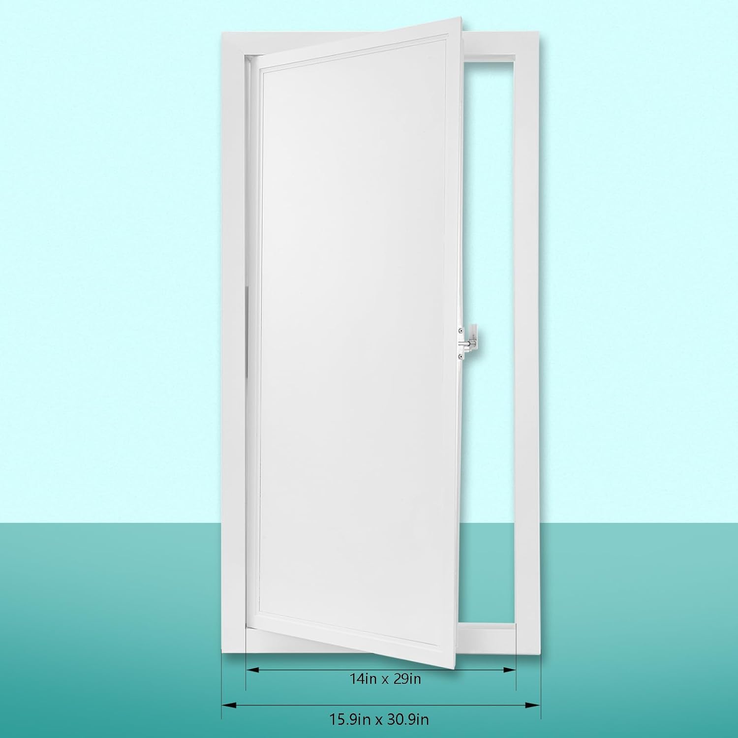 Thicken 1mm Metal Access Panel 14 x 29, Access Panel with Screwdriver Latch, Galvanized Steel Inner Panel and Aluminum Alloy Frame, Access Panel for Drywall, Ceilings, Plumbing, Attic
