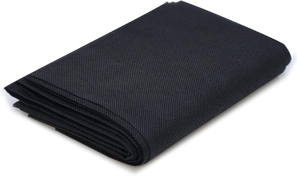 Navoys Weed Control Fabric - Large Black Ground Sheet, Weed Control Membrane, Multi Season, Porous Material, Permeable, Soil Moisture, Landscaping, Driveway, Gravel, Fleece Woven Material 1m x 1.5m