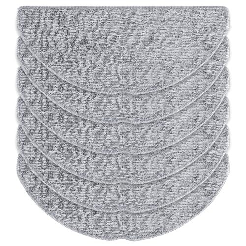 Lot de 6 Serpillières pour Roborock Q7 M5/M5+, Q7 L5/L5+, pour Tapo RV30/RV20 Max Plus, RV30/RV20 Max Robot Aspirateur, Réutilisables et Lavables Chiffons de...
