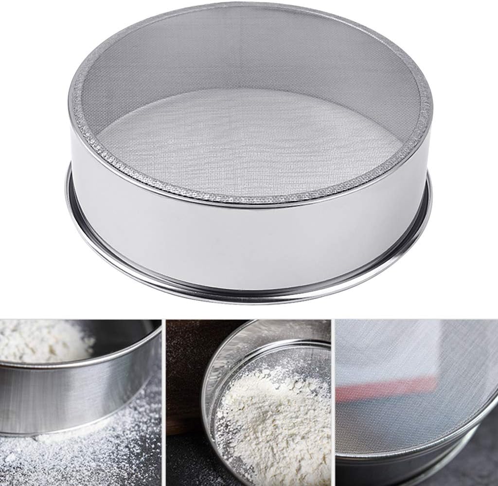 Stainless Steel Fine Mesh Oil Strainer Flour Colander Sifter Sieve Cake Baking C