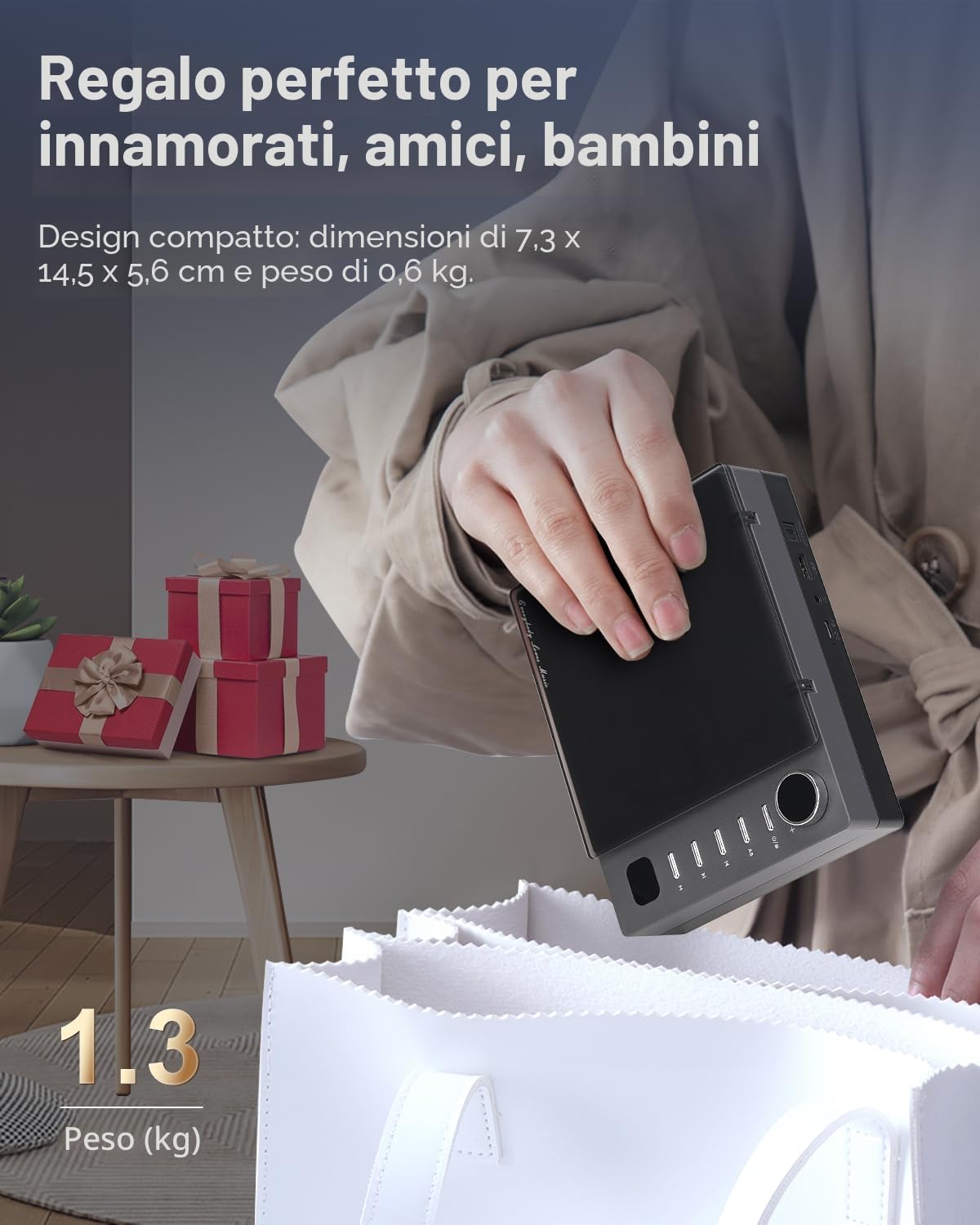 Leapwell Lettore CD Portatile Bluetooth Altoparlanti HiFi Radio AUX USB Nero