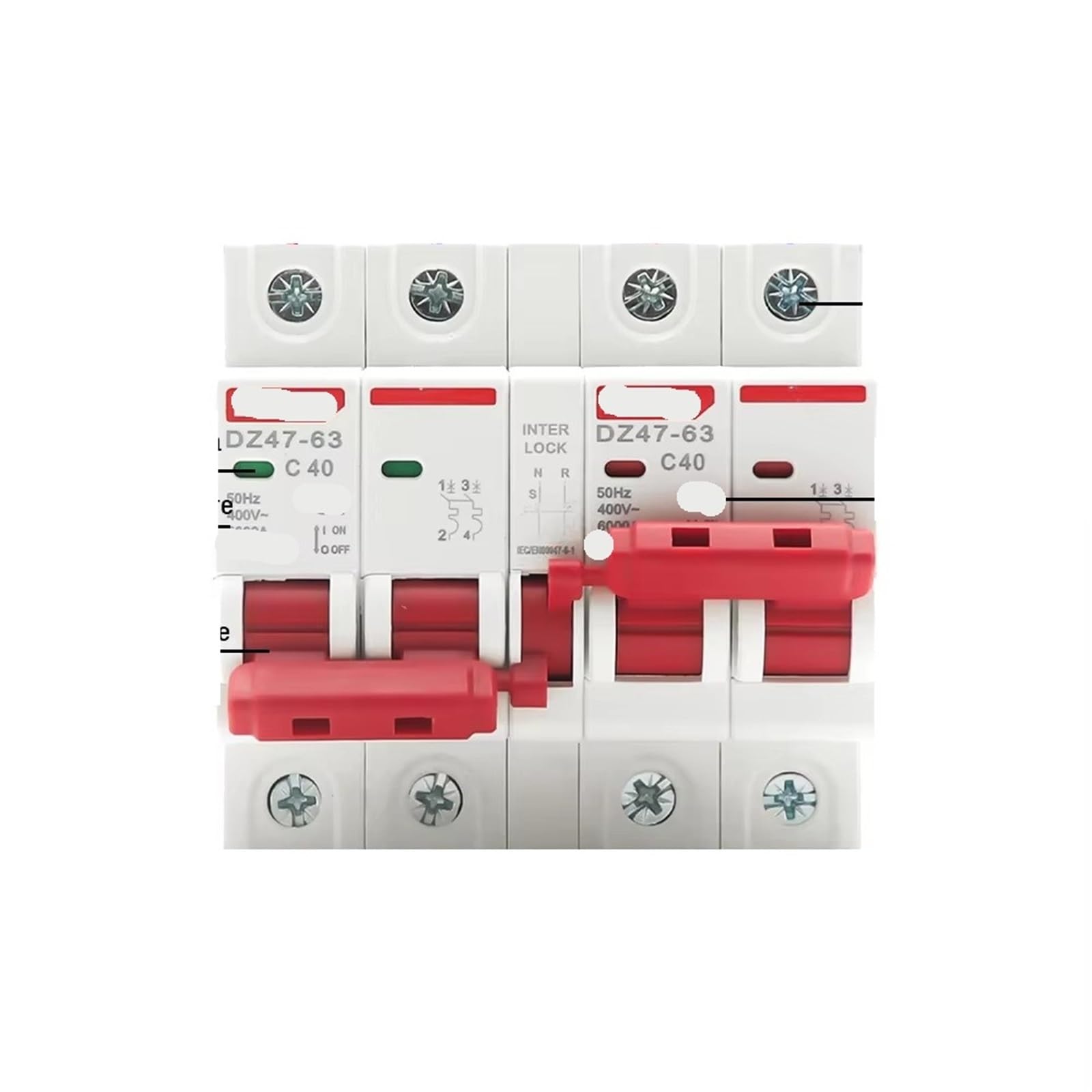 Selector de doble potencia manual contra cortocircuitos en redes eléctricas de 20A 6