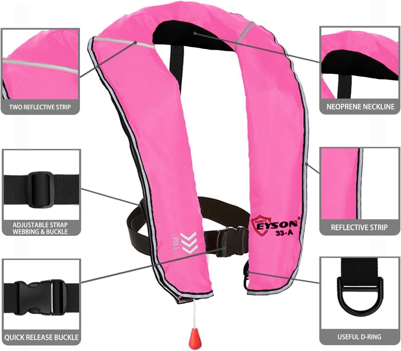 Eyson Inflatable Life Jacket Inflatable Life Vest for Adult Classic Automatic