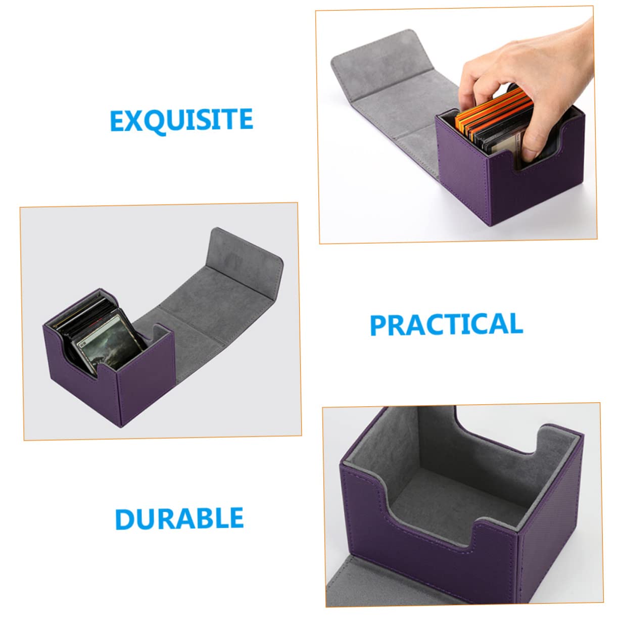 UPKOCH 2pezzi Scatola Porta Carte Collezionabili Pu Organizer Per Giochi Di Carte Design Compatto Con Scomparti Per Materiale Sicuro e Affidabile Per Appassionati Di Giochi