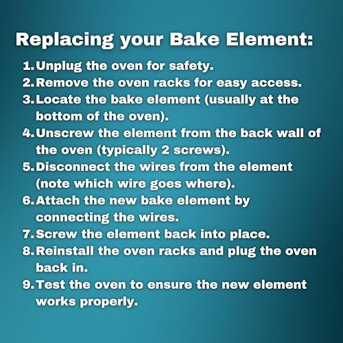 Miniatura 5 de Edgewater Parts W10779716 Elemento de horneado para hornos de gama de repuesto compatible con Whirlpool, KitchenAid, Maytag y Jenn-Air