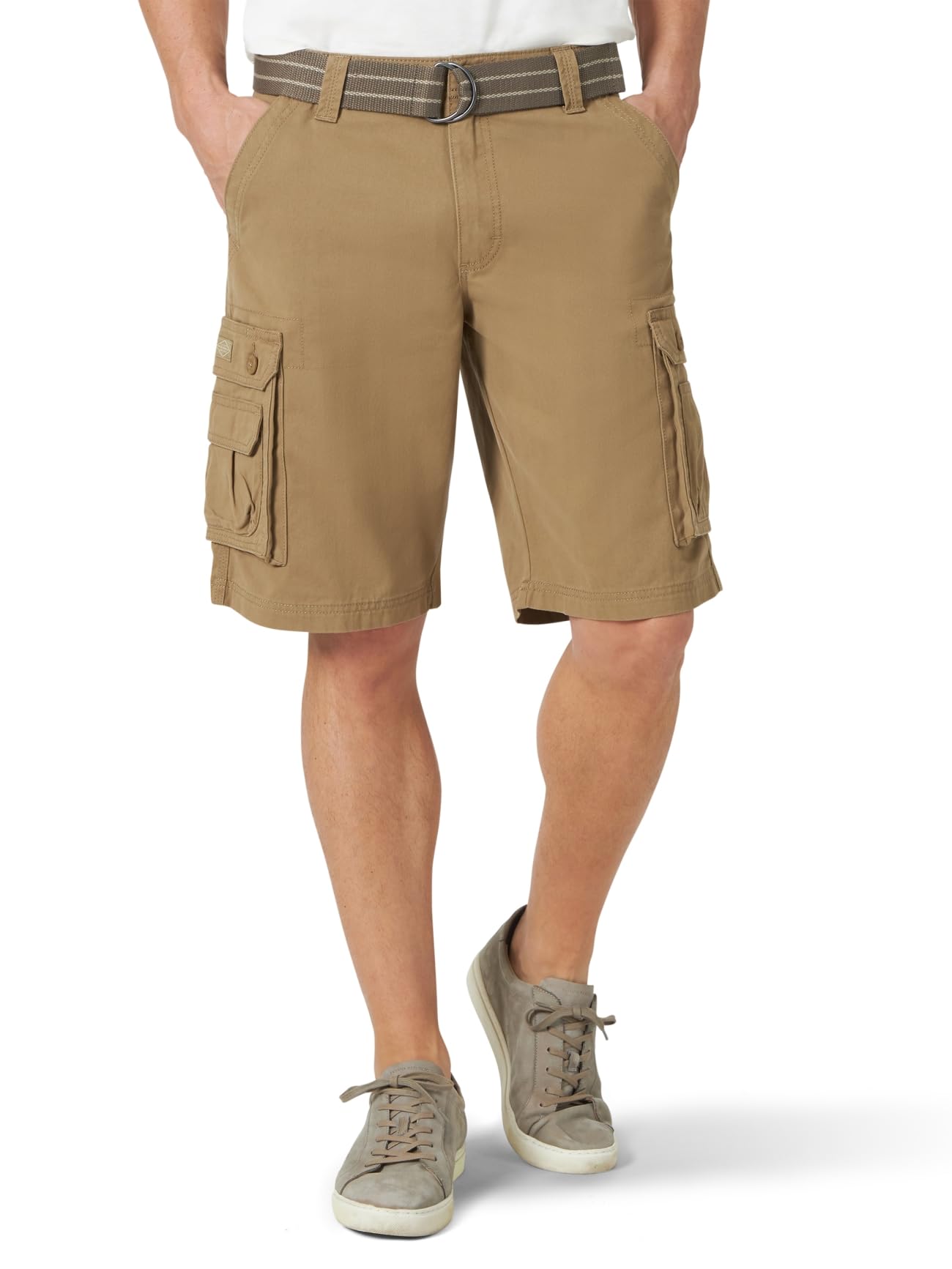 Lee Men's Dungarees New Belted Wyoming Cargo Short, Russet, 34