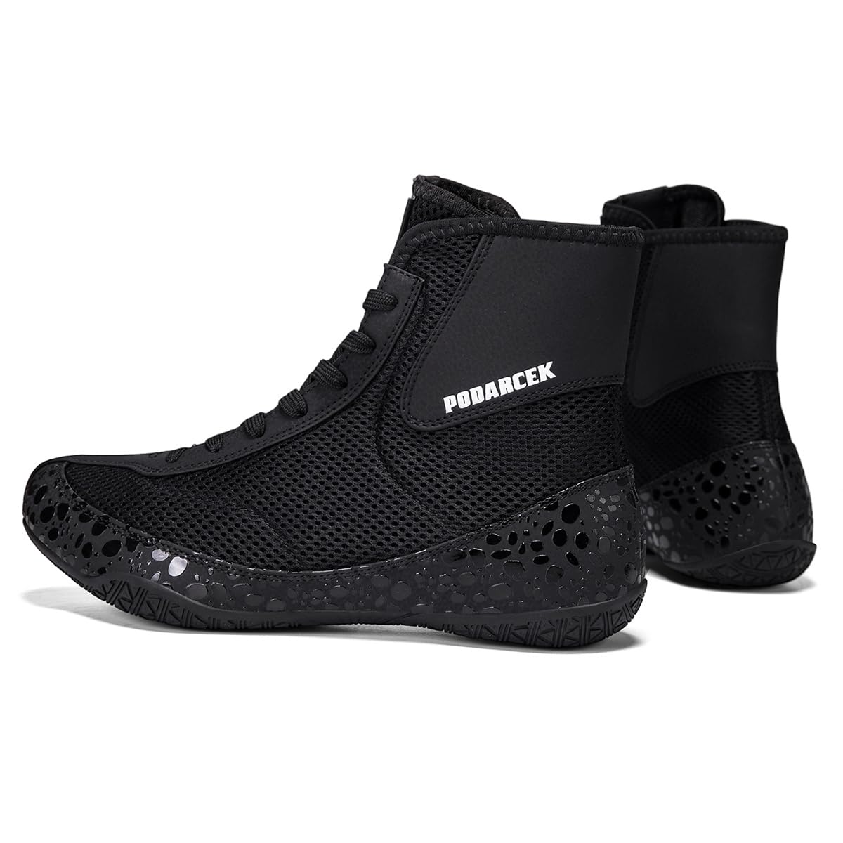 Zapatillas De Boxeo para Hombre De Caña Alta, Transpirables, con Cordones, para Entrenamiento De Boxeo, Kickboxing, Gimnasio Y Competiciones Deportivas