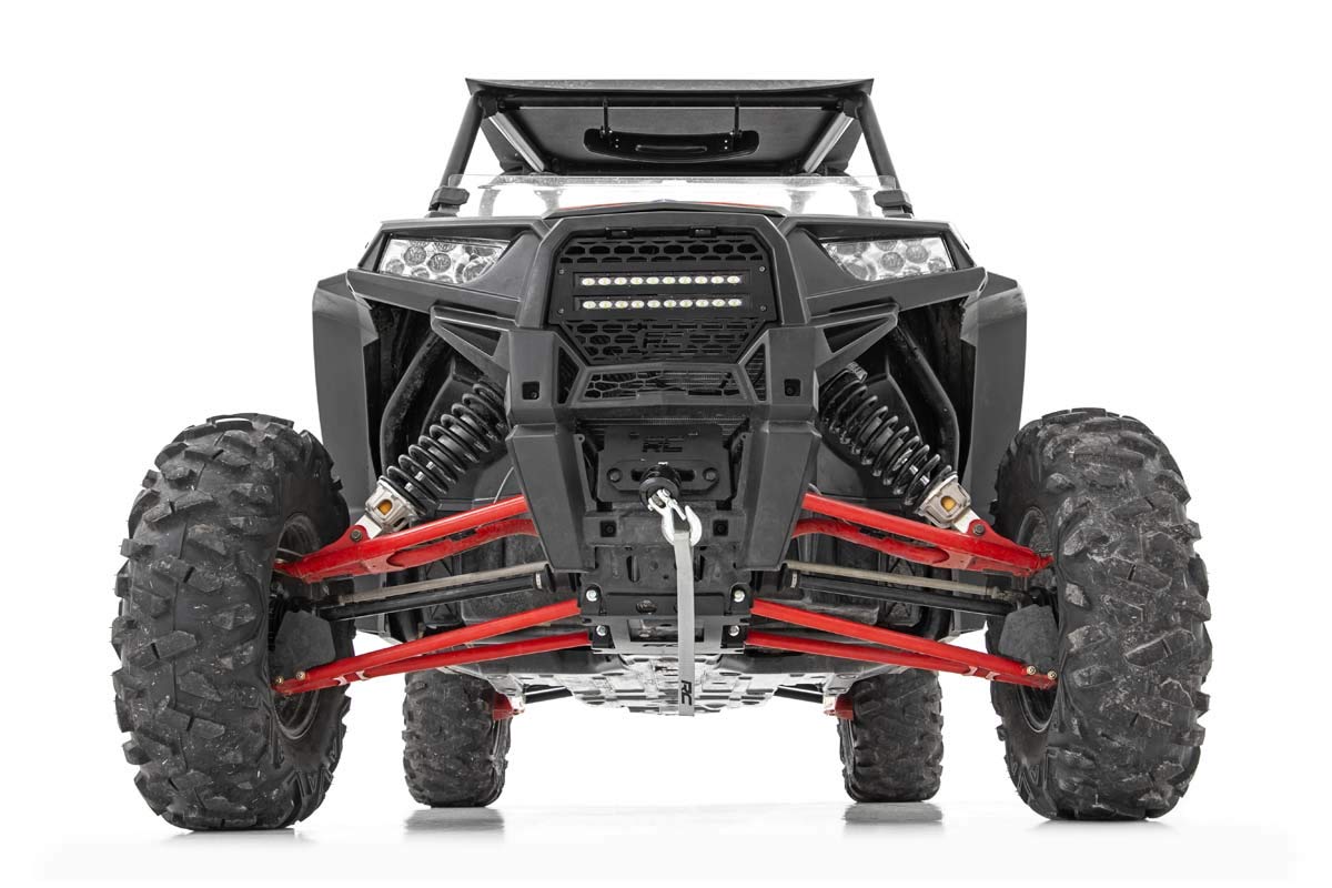 Rough Country Placa de montaje de cabrestante Polaris RZR 1000 1000XP negro 93042
