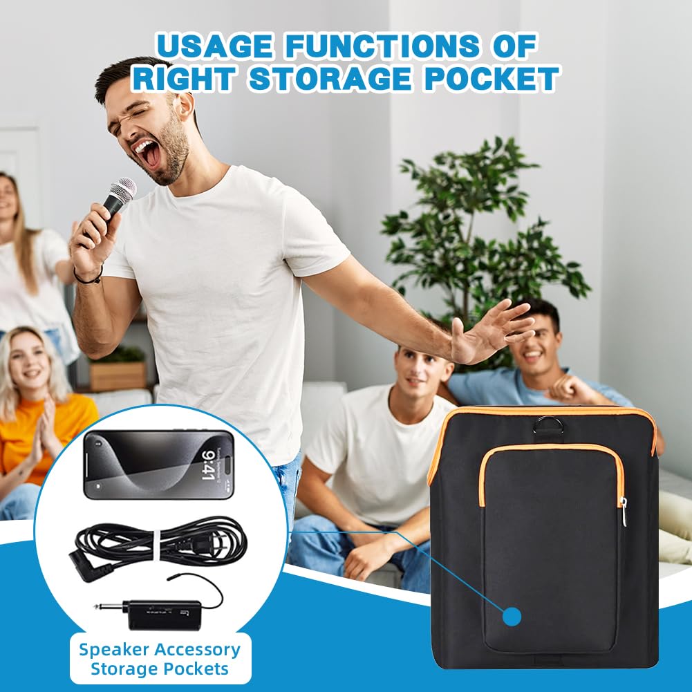 Le Sac de Transport pour Enceinte JBL PartyBox Encore Essential, Sac de Rangement avec bandoulière pour Accessoires de Microphone, Housse de Protection de Voyage