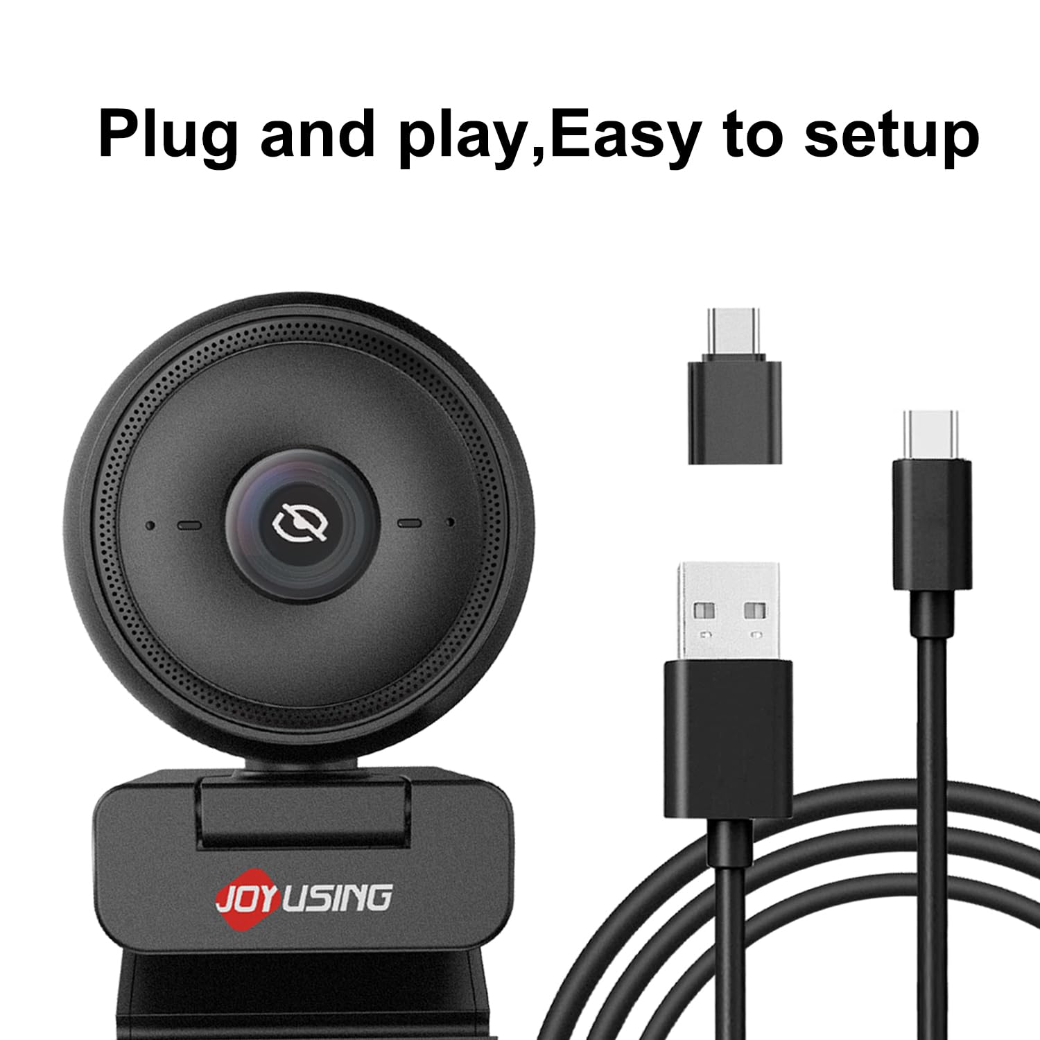 JOYUSING Flip600R - Webcam 4K per streaming, Ultra 4K HD, autofocus PDAF, microfoni con cancellazione del rumore, FOV 73°, correzione automatica della luce, copertura della privacy, telecamera in