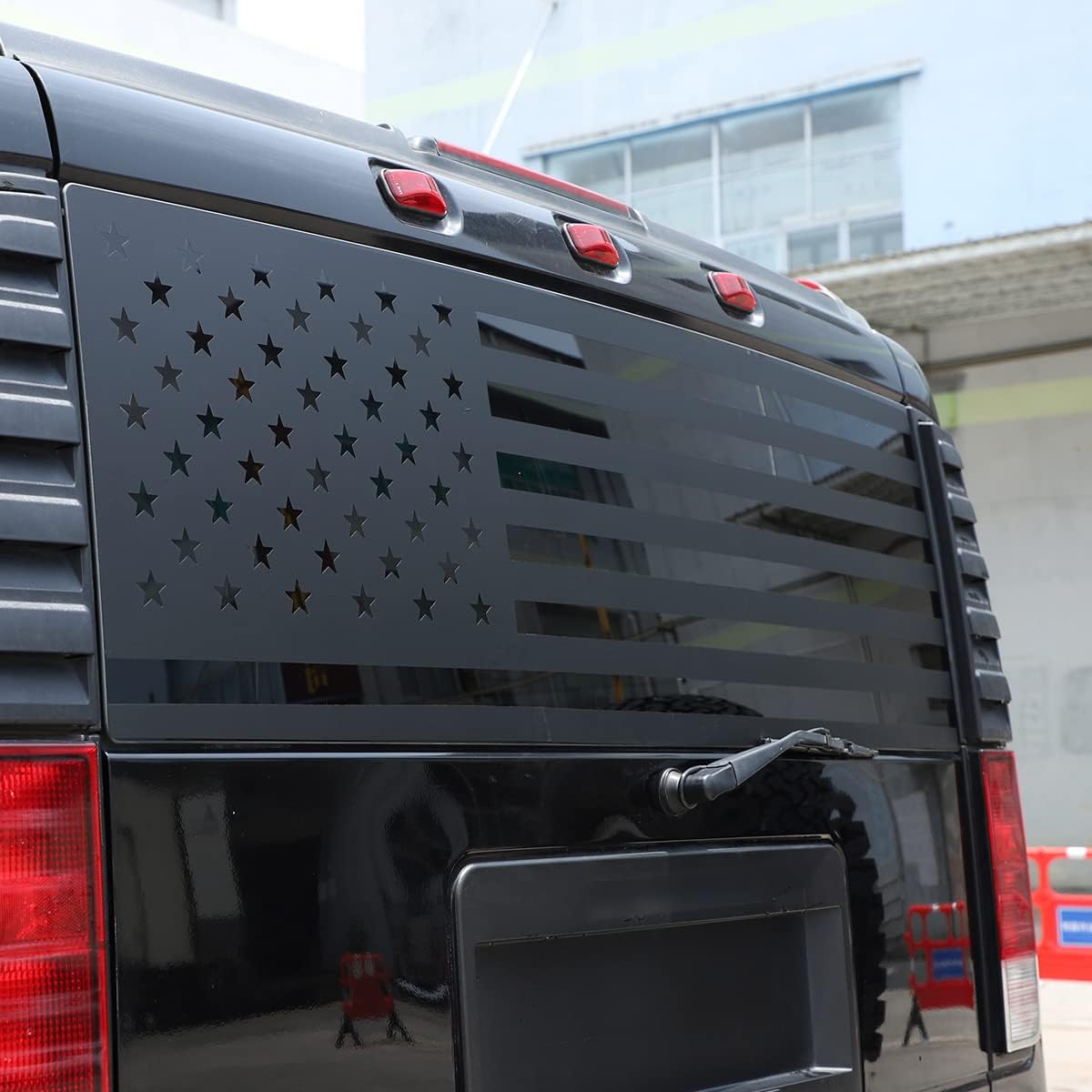 American Flag Rear Window Decal Sticker fit for Hummer H2 2003-2009 (US Flag)