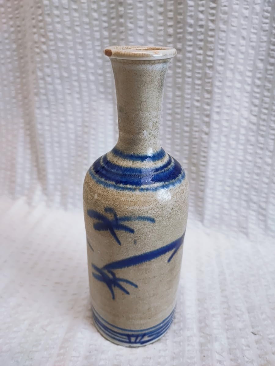出石焼 花柄 染付 一升 徳利 [B31383] 出石焼 花柄 染付 一升 徳利 [B31383] Yahoo!オークション