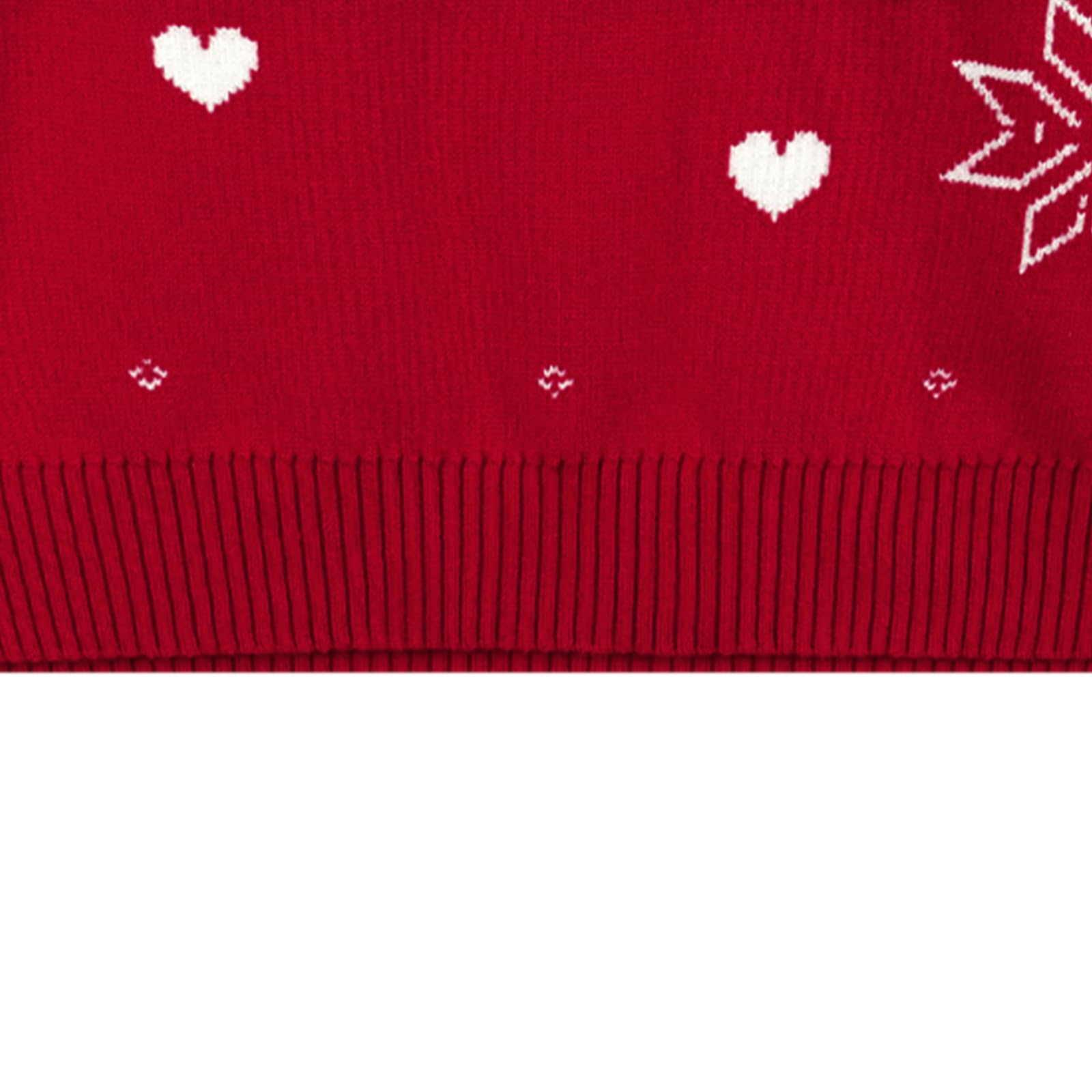 JiAmy Pull Noël Enfant, Garcon Fille Pull de Noel Cerf Enfant Manche Longue 2-7 Ans
