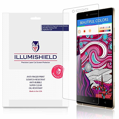 ILLUMISHIELD Screen Protector Compatible with BLU Pure XL (3-Pack) Clear HD Shield Anti-Bubble and Anti-Fingerprint PET Film