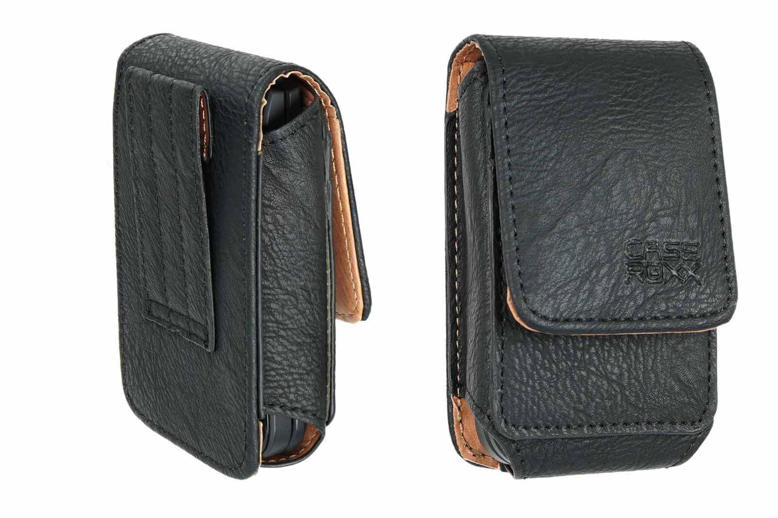 Étui Vertical En Cuir Véritable Pour Doro 2820 - Avec Passant Ceinture, Protection Velours Intérieur