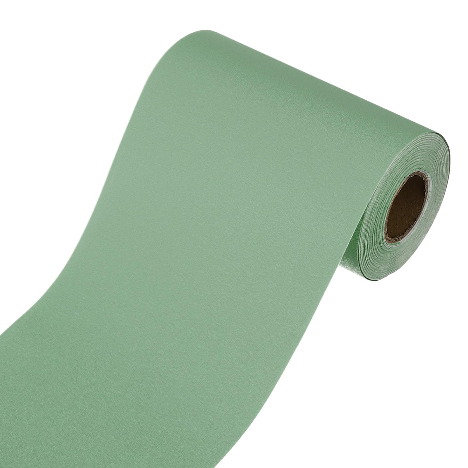 sourcing map Wallpaper Border, Peel and Stick Wallpaper Borders, 10m x 10cm Self Adhesive Mirror Frame Trim Tape for Kitchens Decor, Bedroom Bathrooms, Green