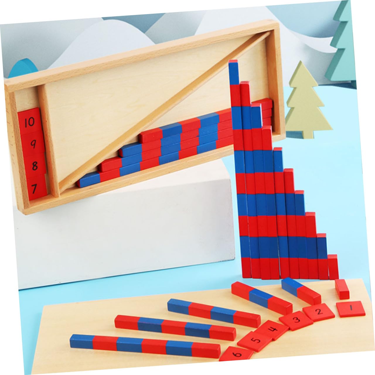 Bâtonnets à Compter Montessori 1 Set en Plastique, Jouet Mathématique