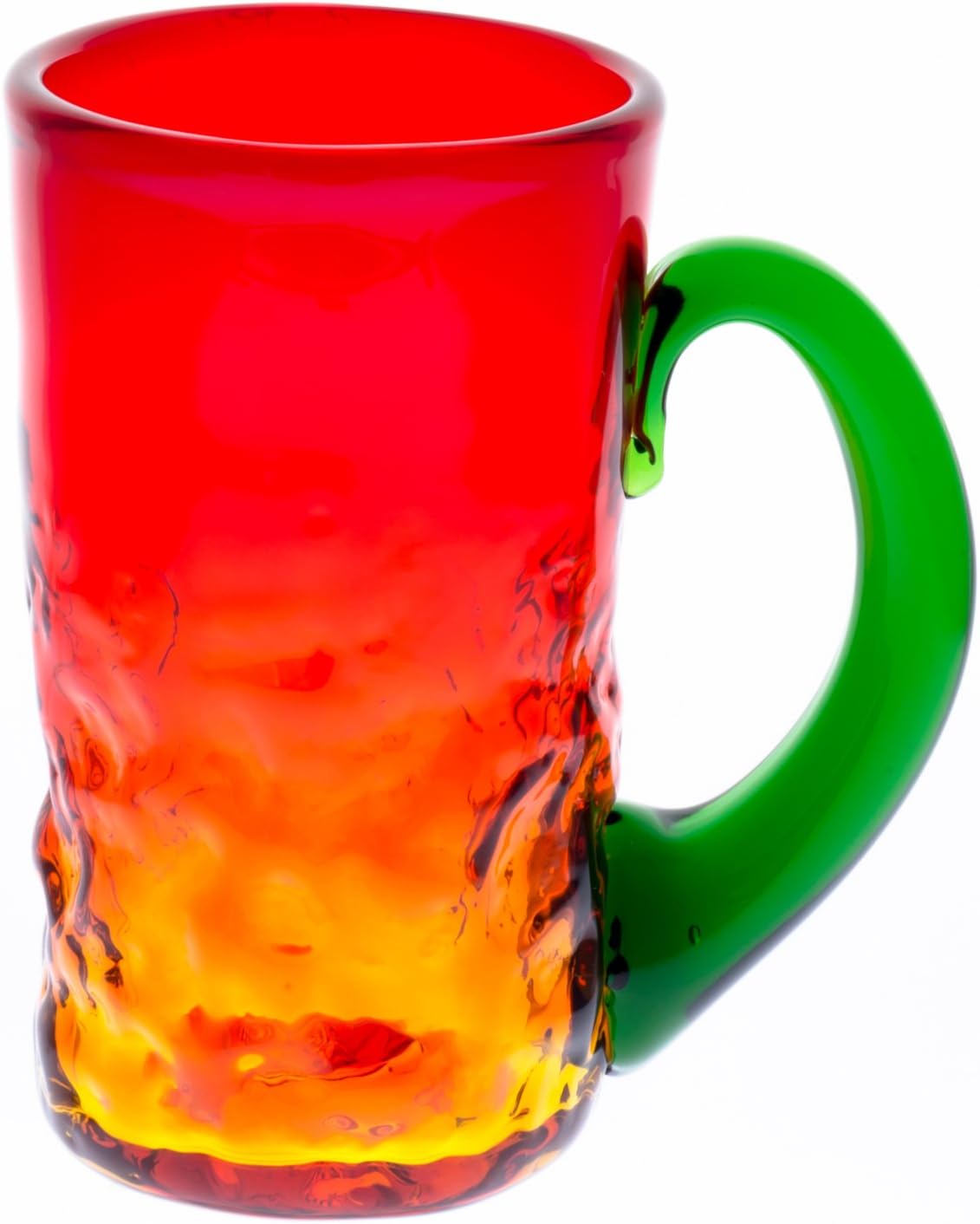 RG Beer Glass, Orange/Green, Size: Diameter 3.0 x Height 5.5 inches (75 x 140 mm), Beer Mug
