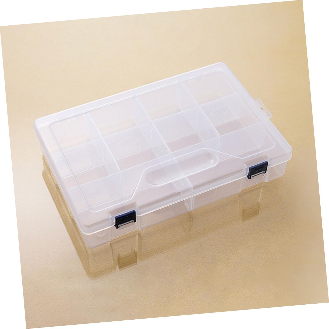 4 Pezzi Contenitore Trasparente con Scomparti Rimovibili Scatola Organizer per Utensili e Accessori Box Plastica Multifunzionale per Casa e Laboratorio
