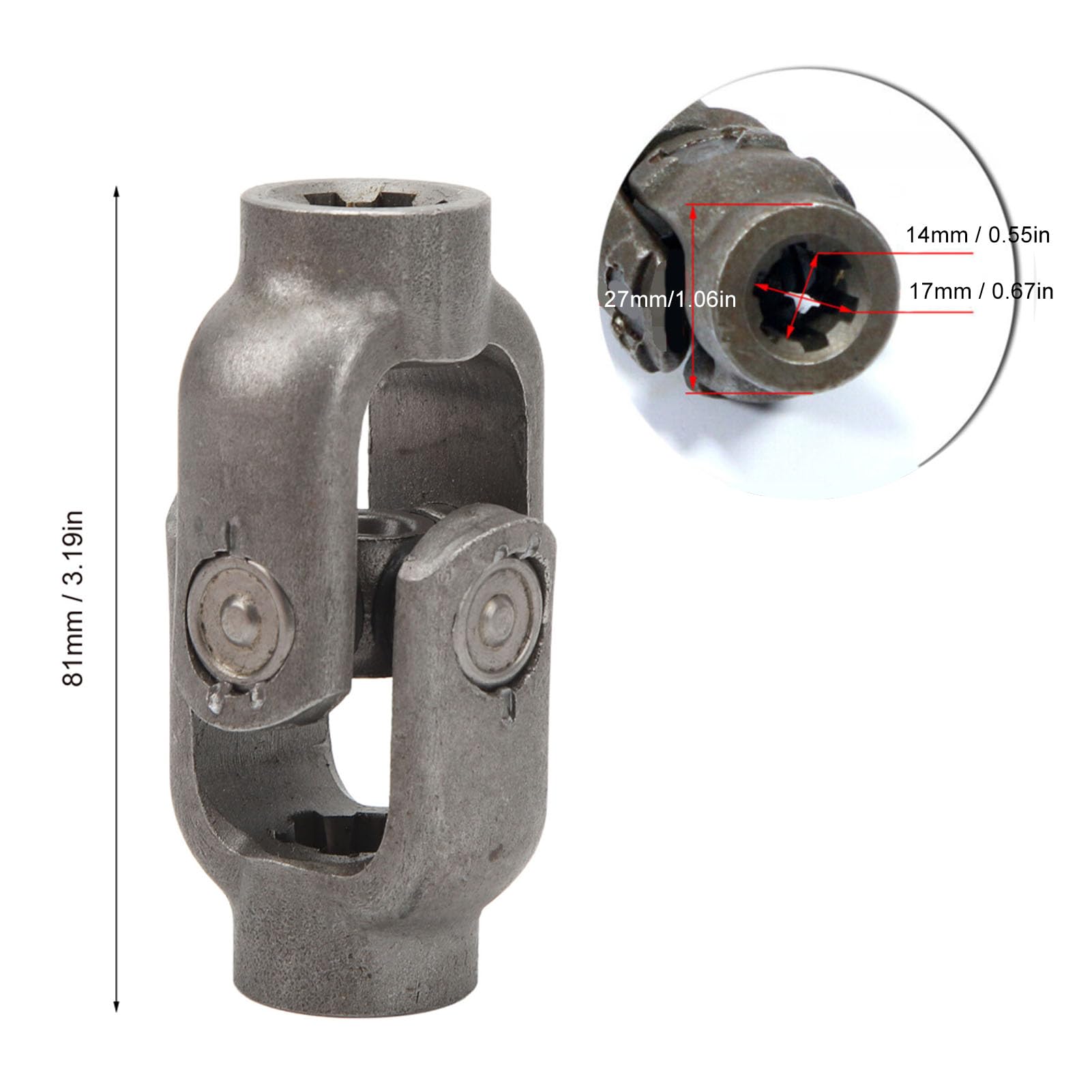 04649123AD Steering Shaft Universal Joint U-Joint 15x40mm Fit