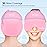 KingPavonini Ice Head Wrap, Adjustable Migraine Headache Relief Cap with Drawstring, Hot/Cold Migraine Hat for Tension Stress, Sinus, Puffy Eyes, Pink