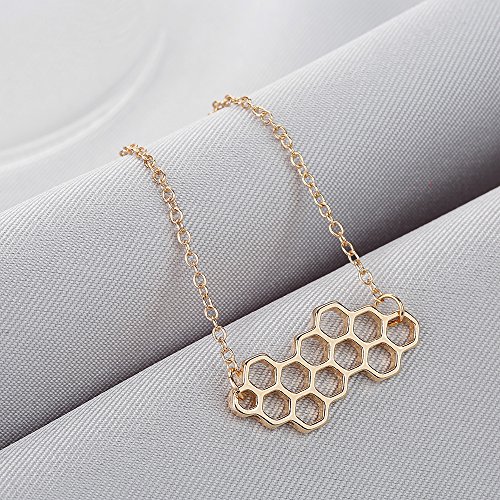 MINGHUA Honey Bee Honeycomb Hexagon Geometric Bracelet2