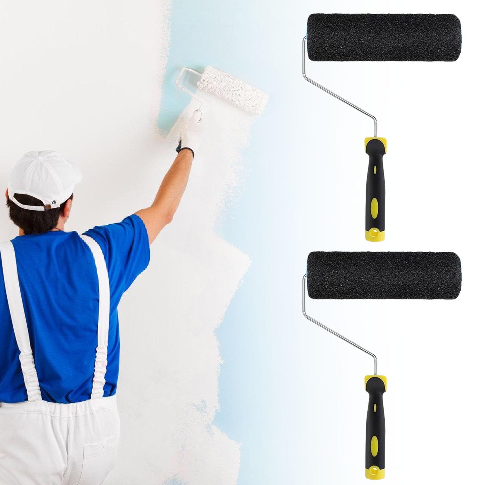 Mehrzweck Rollenabdeckungen für Trockenbauwände, 22, 9 cm (9 Zoll), 3 Stück, Zubehör für professionelle Wand und Deckenmalerei, Texturwalzenbürste