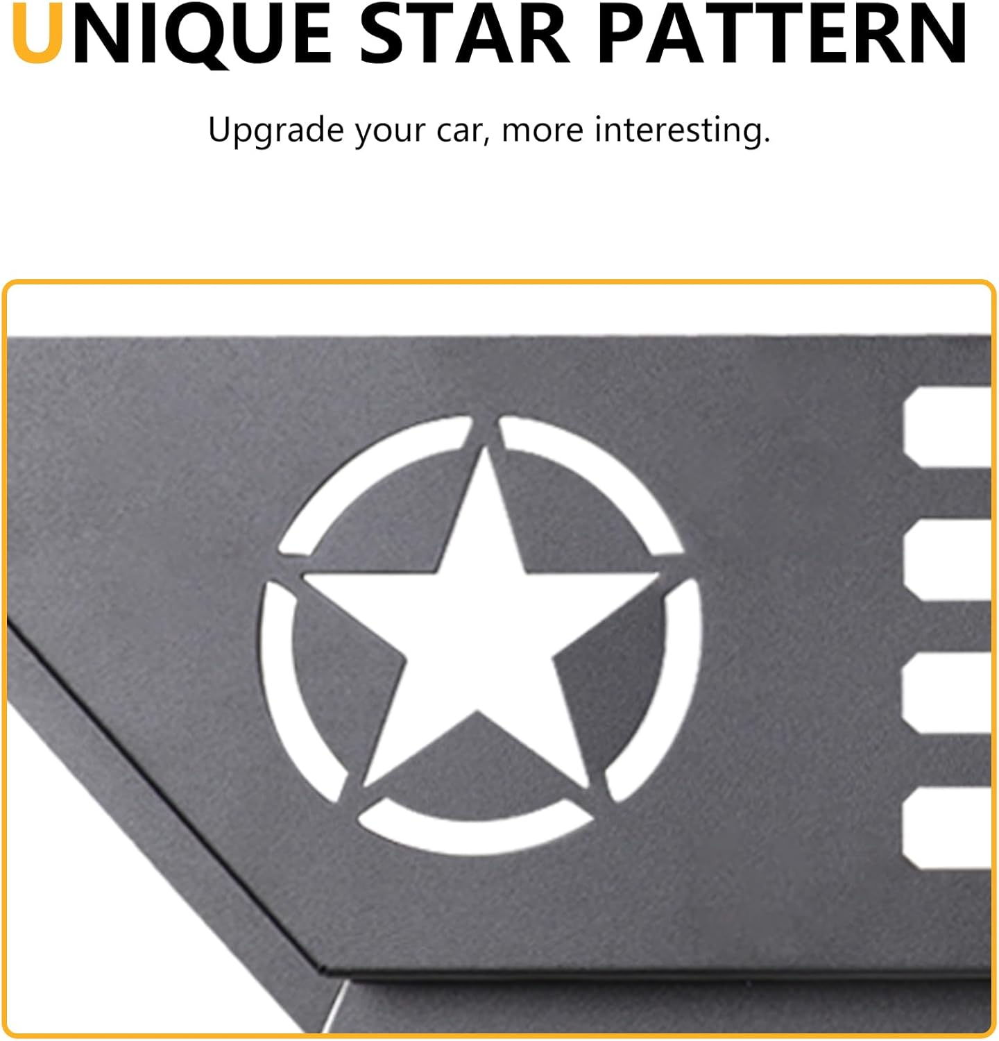 Front Door Storage Pockets Side Insert Organizer Box Compatible with 2018-2024 2025 Jeep Wrangler JL 2/4 Door 4XE Gladiator JT Interior Accessories Cup Holder Expansion Tray 1Pair Metal Star