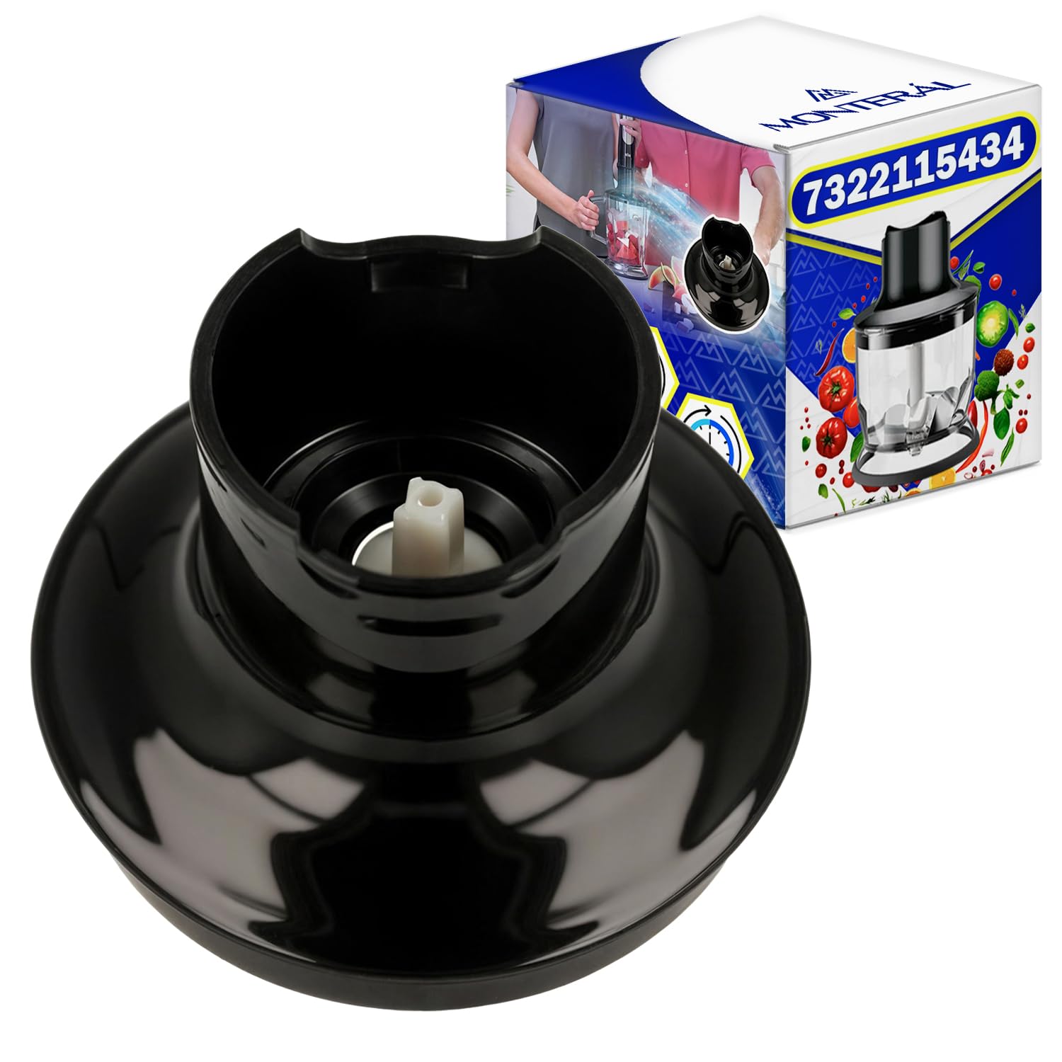 MONTERAL Coperchio Minipimer per Frullatore a Immersione con Codice Originale 7322115434 per la Ciotola HC 350 ml per Braun Multiquick - Garanzia di 10 Anni