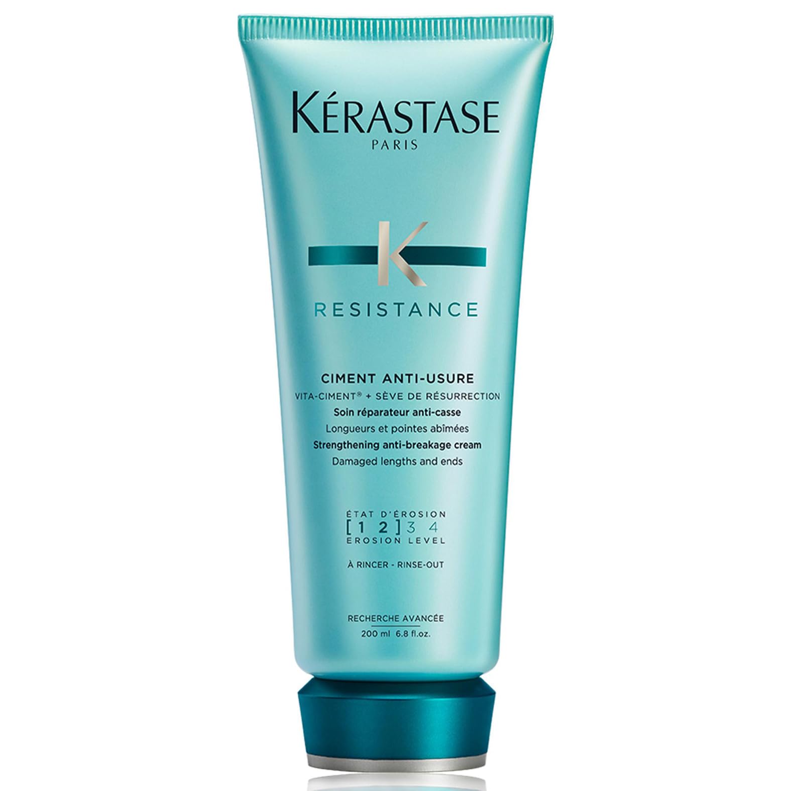 Kerastase - Gamme Résistance - Soin Ciment Anti-Usure - Soin restructurant et resurfaçant pour les cheveux fragilisés et usés - 200ml