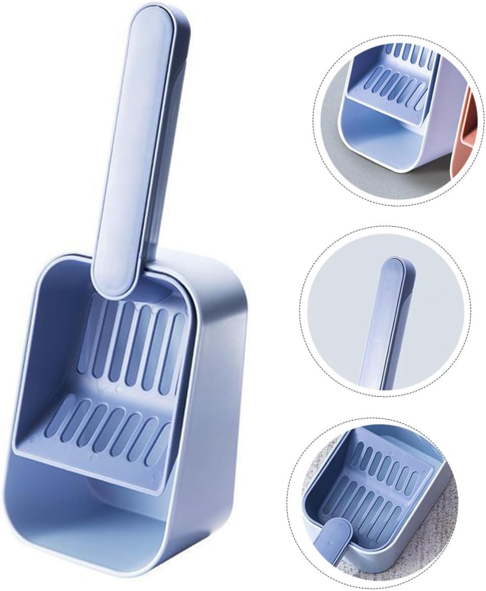 Abaodam Multi-Functional Cat Litter Scoop with Fine Mesh for Sand Sifting, Sturdy Plastic 1pcs Blue, Home Pet Litter Cleaning Tool for Cats and Kittens