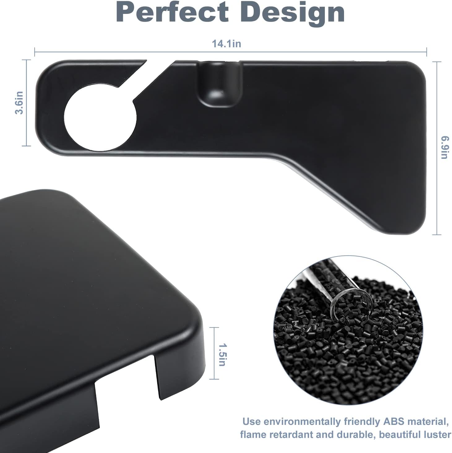 JWWY Coolant Tank Coolant Reservoir Coolant Expansion Tank Cover Trim for Dodge Challenger Charger Chrysler 300c Exterior Accessories 2011-2025+, Matte Black 1pc