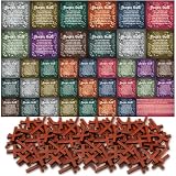 Fanfanwin 38 Sets Prayer Quilt Squares with Crosses, Retro, Brown