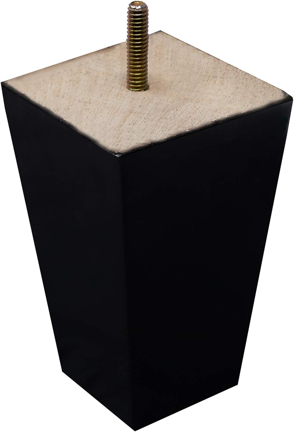 Legs for Furniture, Sofa Ottoman and Chair 5" Wood Feet Replacement, Set of 4 Square Tapered Pyramid Feet (Dark Espresso)