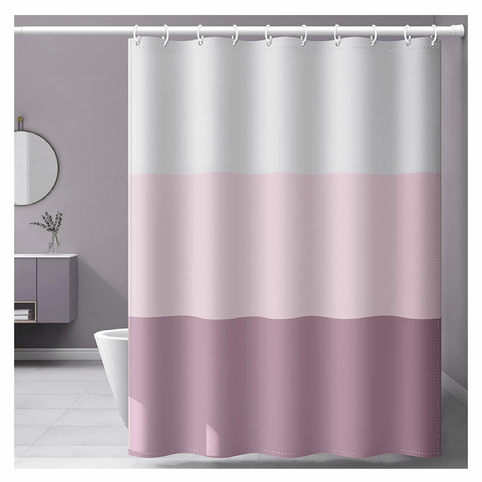 Rideau de douche haut de gamme en tissu dégradé artistique