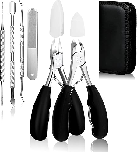 Cortaúñas de 6 piezas para uñas gruesas de los pies, cortaúñas encarnadas, cortaúñas de dedos grandes, cortaúñas de dedos de alta resistencia para