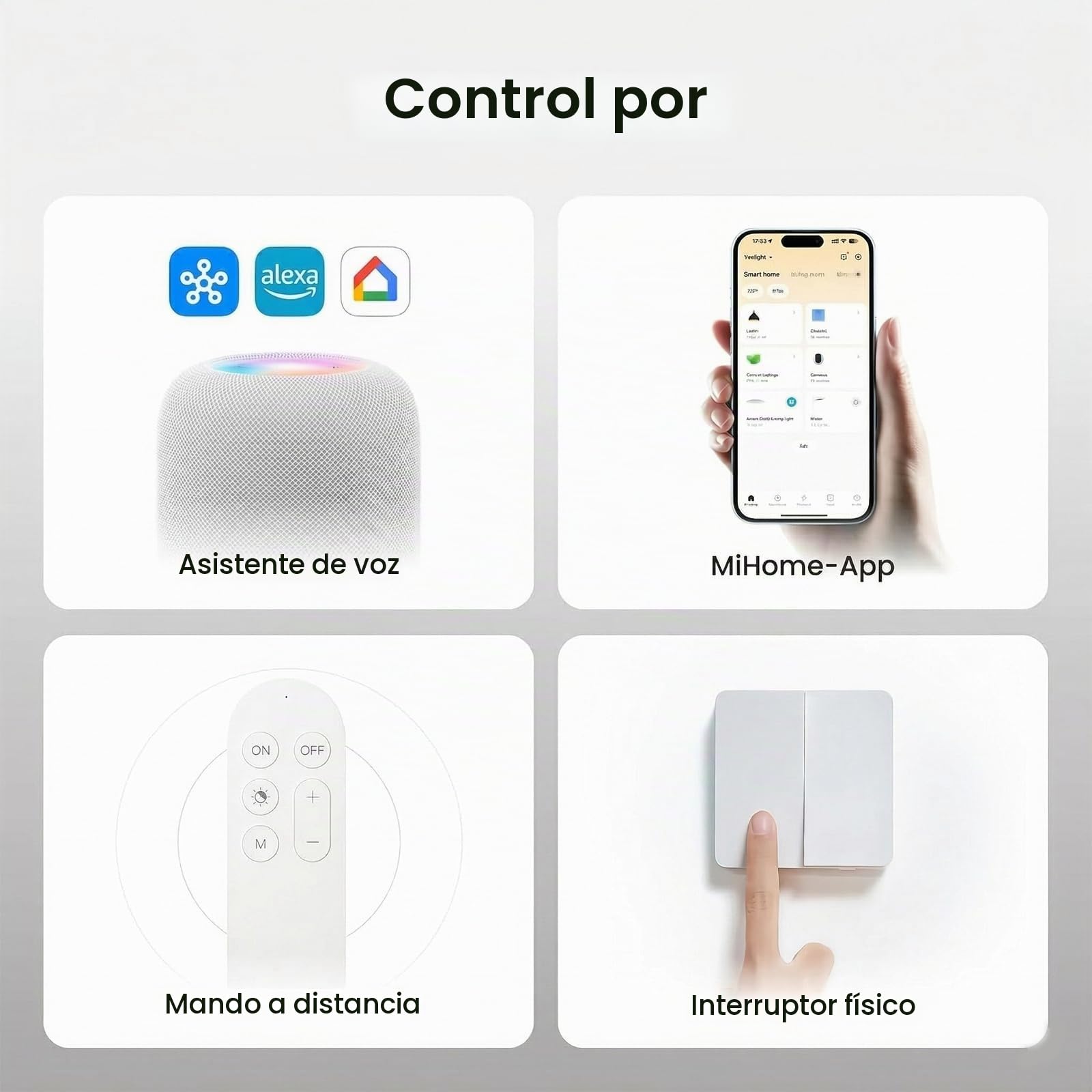 Yeelight Plafón LED Techo Inteligente con Retroiluminación RGBCW, 60cm 50W Lámpara de Techo Regulable Montaje Rápido, 4500LM, 16M Colores, 2700K-6500K, Alexa y Google, Lámpara LED Techo Grande