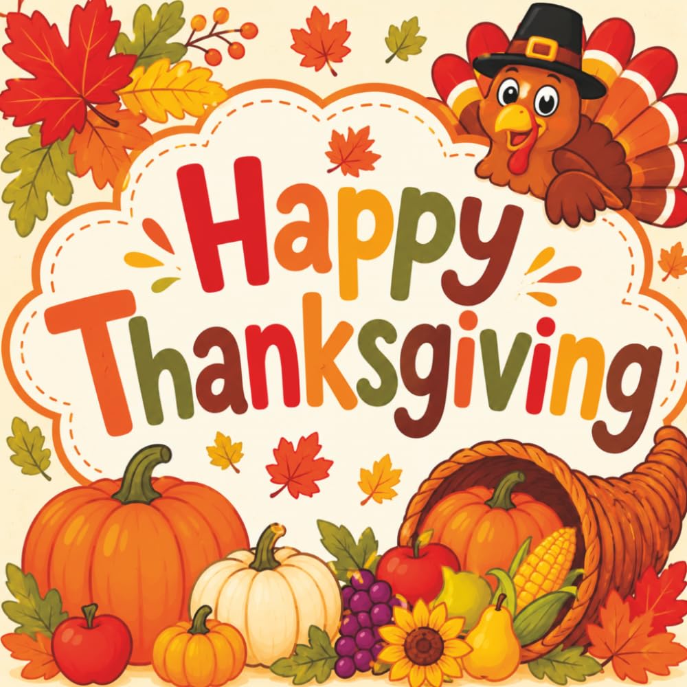 Happy Thanksgiving Coloring Book for Kids: A Fun Thanksgiving Coloring Adventure for Kids